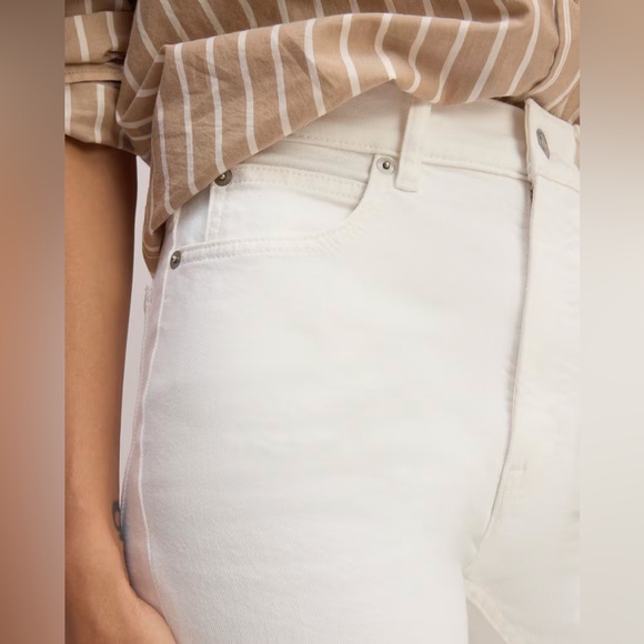Everlane EUC Way-High Slim Fit Jeans White Size 29 High Waist Straight Leg - Picture 3 of 13